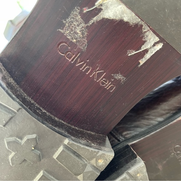 Calvin Klein Pierson Chelsea Brown Leather Mid-Calf Boots Men’s Size 11.5 - Picture 9 of 9